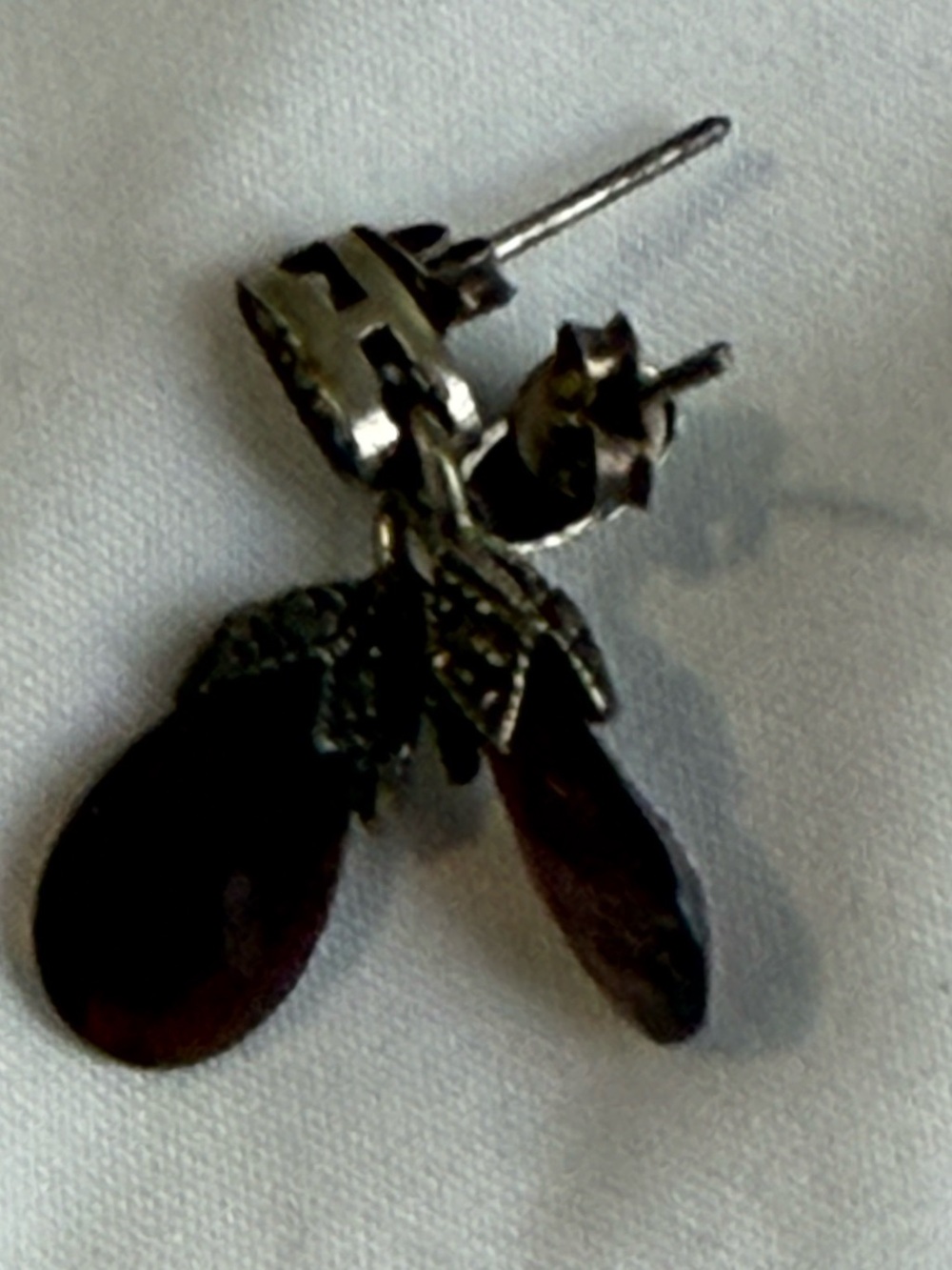 Burgundy Brownish earrings